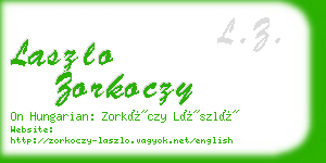 laszlo zorkoczy business card